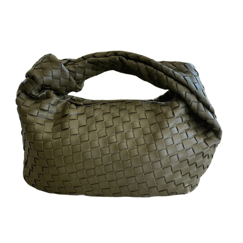 The Milan – Clutch ύφανσης με κόμπο · Olive