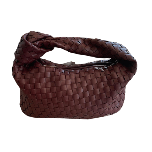 The Milan – Clutch ύφανσης με κόμπο · Μπορντό