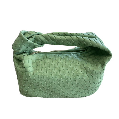 The Milan – Clutch ύφανσης με κόμπο · Sage